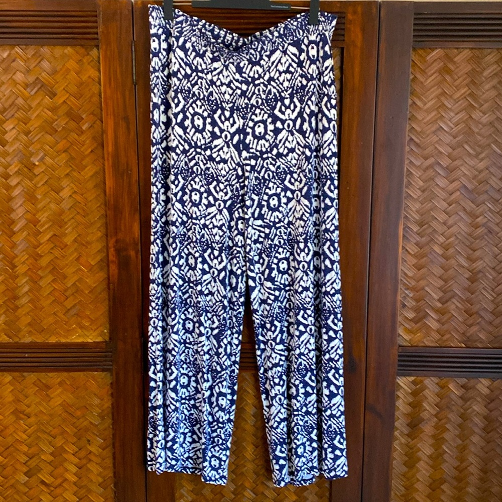 RALPH LAUREN, LAUREN - Blue/white Ikat 1X NWOT